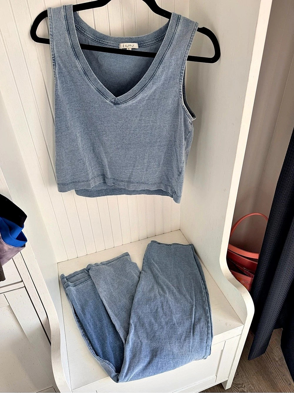 Z Supply Sloane Jersey Muscle Tank Blue